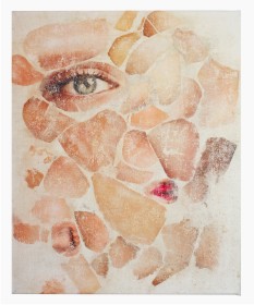 Skóra, kompozycja 1 / Skin, composition 1, own technique on canvas, 40x32cm, 2015